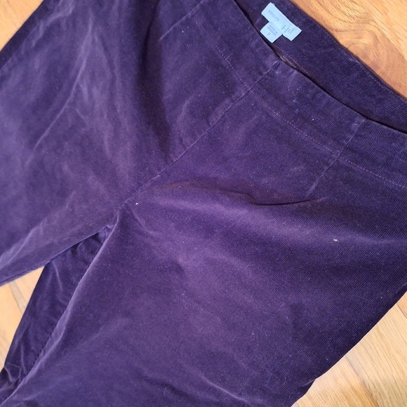J. Jill Corduroy Plum Purple Pants Ladies Size 8 side Zip Modern Academia - Picture 1 of 4
